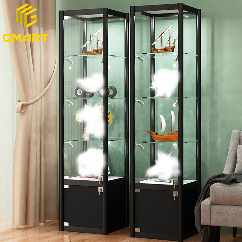 Gmart Modern Living Room Luxury Stainless Steel Metal Frame Glass Corner Bar Wine Storage Cabinets Wine Display Cabinet