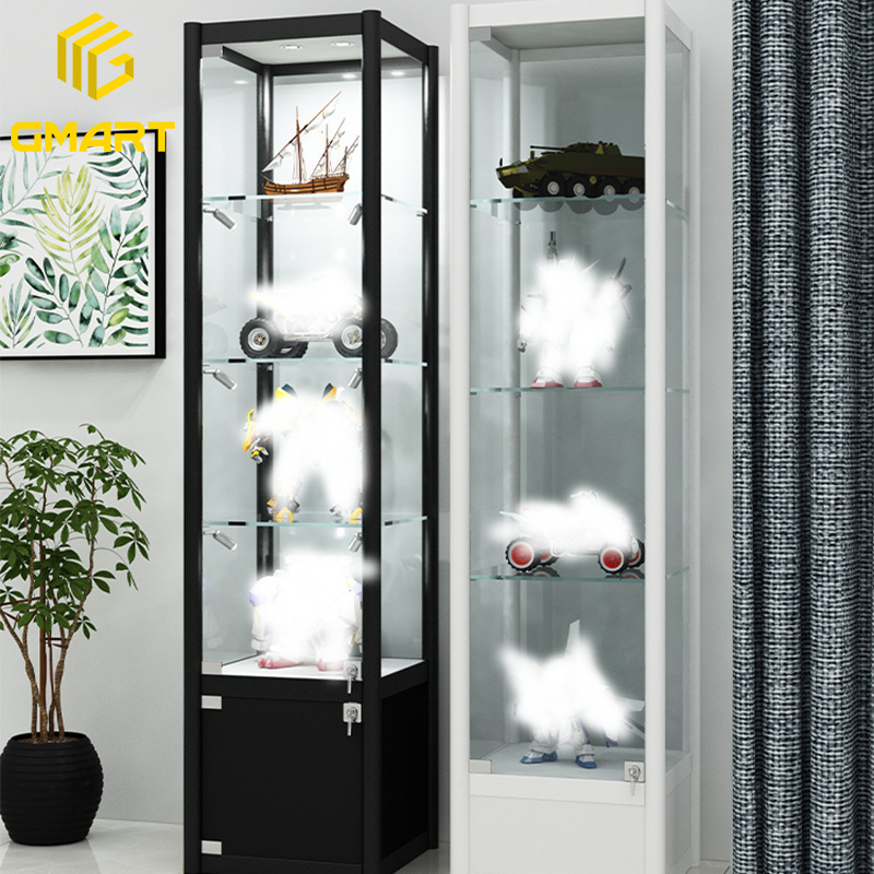 Gmart Modern Living Room Luxury Stainless Steel Metal Frame Glass Corner Bar Wine Storage Cabinets Wine Display Cabinet