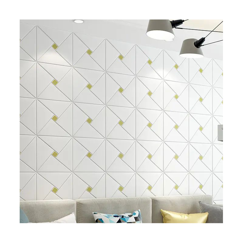 Modern Design DIY Peel And Stick Children'S Room Geometric Pattern Xpe/Pe Foam 3D Wallpaper Wall Tile