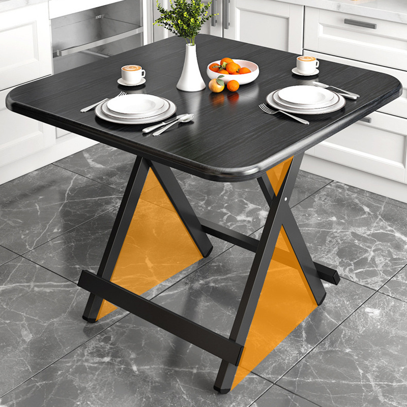 Wholesale Light Weight Convenient Wood Black Square Folding Tables And Chair For Home Furniture