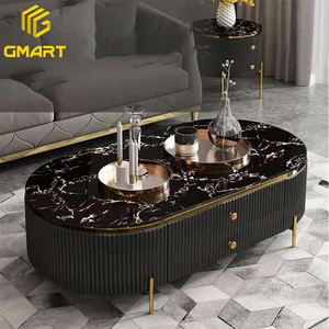 Gmart Modern Luxury Multifunctional Living Room Furniture Sets Rectangle Shape Side Modern Stainless Steel Coffee Side Table