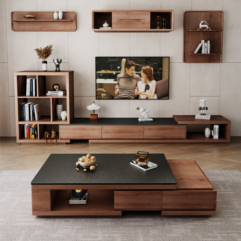 Nordic Modern Furniture Stone Top Sideboard And Side Cabinet Coffee Table Tv Cabinet Set