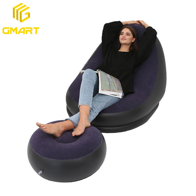 Gmart Multi Function Upholstery Hotel Adult Mini Air Recliner Table Multifunctional Velvet Inflatable Sofa For Sofa Furniture