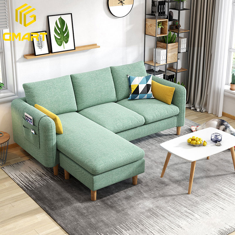 Gmart Hot Selling Sitting Room Deco Cushion Pull Button Sofa Upholstered Clear Floor Circle 4 Seater Water Proof Metal Sofa Sets