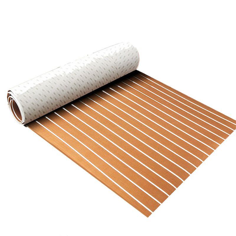 Gmart Cruise Ship Mat Eva Foam Rubber Brown Rv Teak Vinyl Marine Flooring Eva Foam Marine Boat Yacht Flooring Yacht Floor Roll