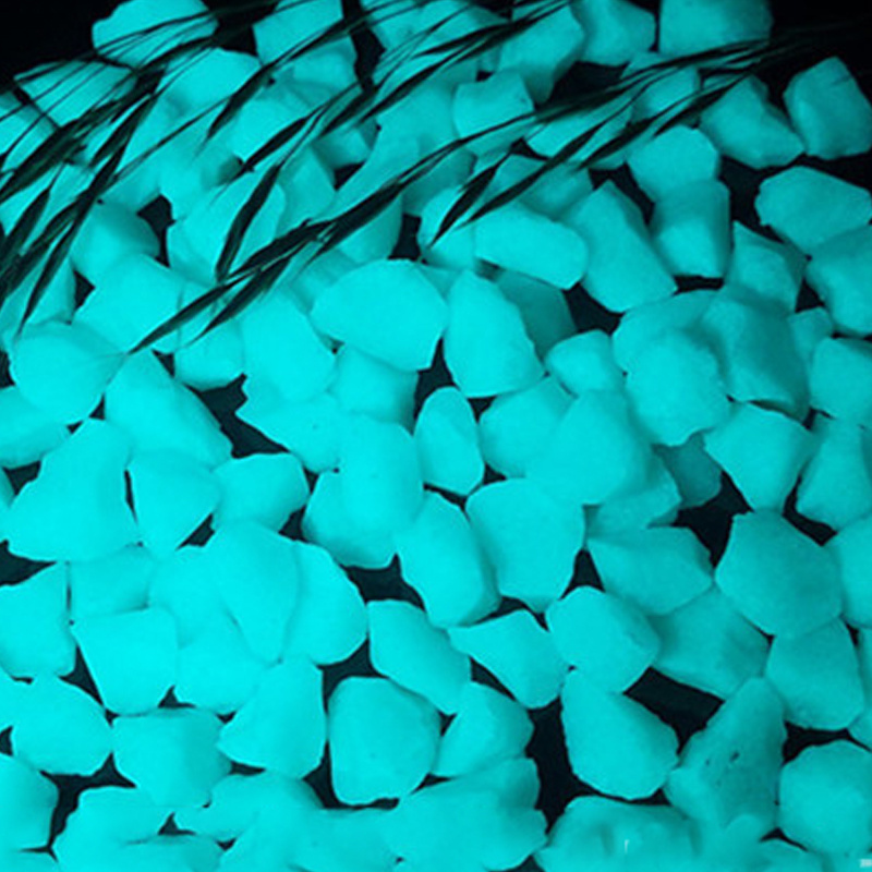 Ornament Garden Turquoise Stones Pebbles Indoor And Outdoor Use Glass Glow Creative Wholesale Natural Luminous Stones