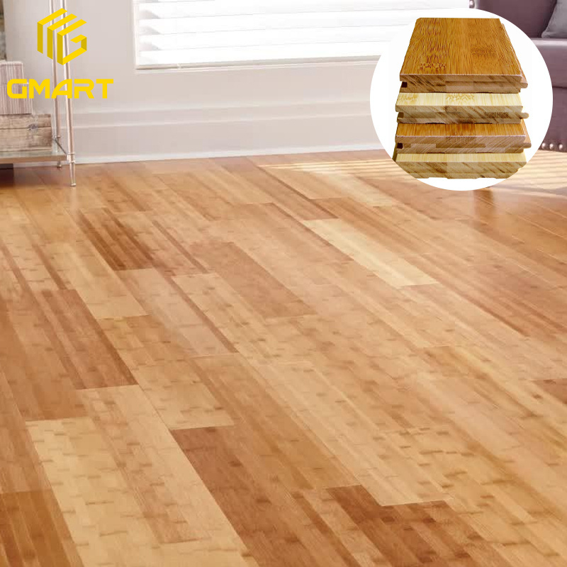 Gmart Hot Selling Solid Humidity Strand Woven Bamboo Charcoal Floor Bamboo Flooring Indoor