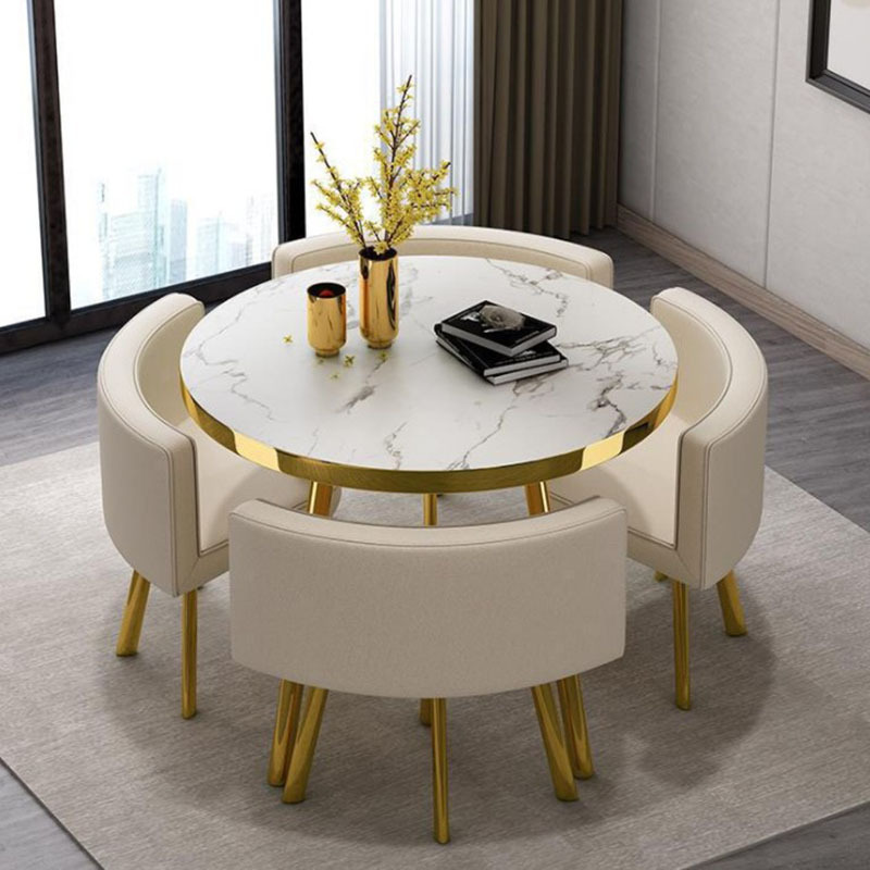 Extendable Wooden Space Saving Furniture Folding Small Kitchen Dining Room Table And Chair Dining Table Set For Apartments