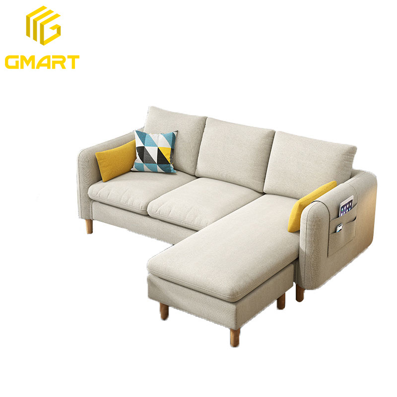 Gmart Minimalist Design Living Room Furniture Model Sofa Headrest Led Outdoor Pink L Shape 3 Seater Original Suede Sofa Beds