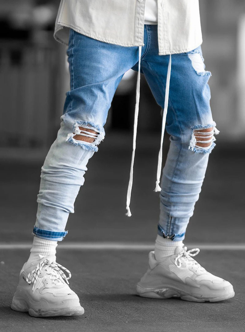 Gingtto Wholesale Mens Denim Jogger Jeans Pants Cheapest Luxury Skinny Jeans Blue Men Crazy Jeans For Men