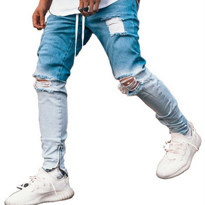 Gingtto Wholesale Mens Denim Jogger Jeans Pants Cheapest Luxury Skinny Jeans Blue Men Crazy Jeans For Men