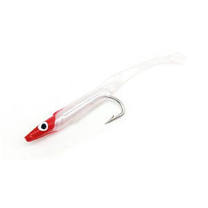 Ginnox Wholesale sea saltwater fishing lures baits T-tail worm with hook for eel soft fishing lure