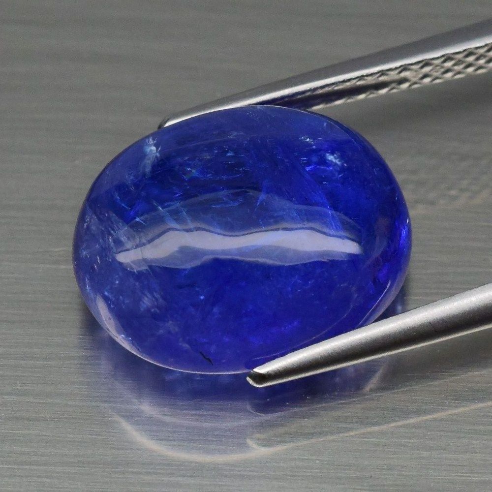 4.65ct 11.2x8.2mm Oval Cabochon Natural Violet Blue Tanzanite Tanzania