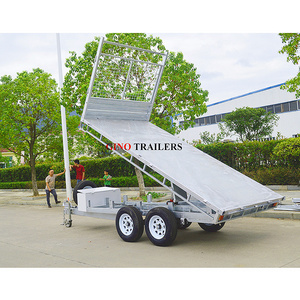 GINO Horse Trailer Ramp Drop Down Side Tipping Trailers Draw and Cross Bar