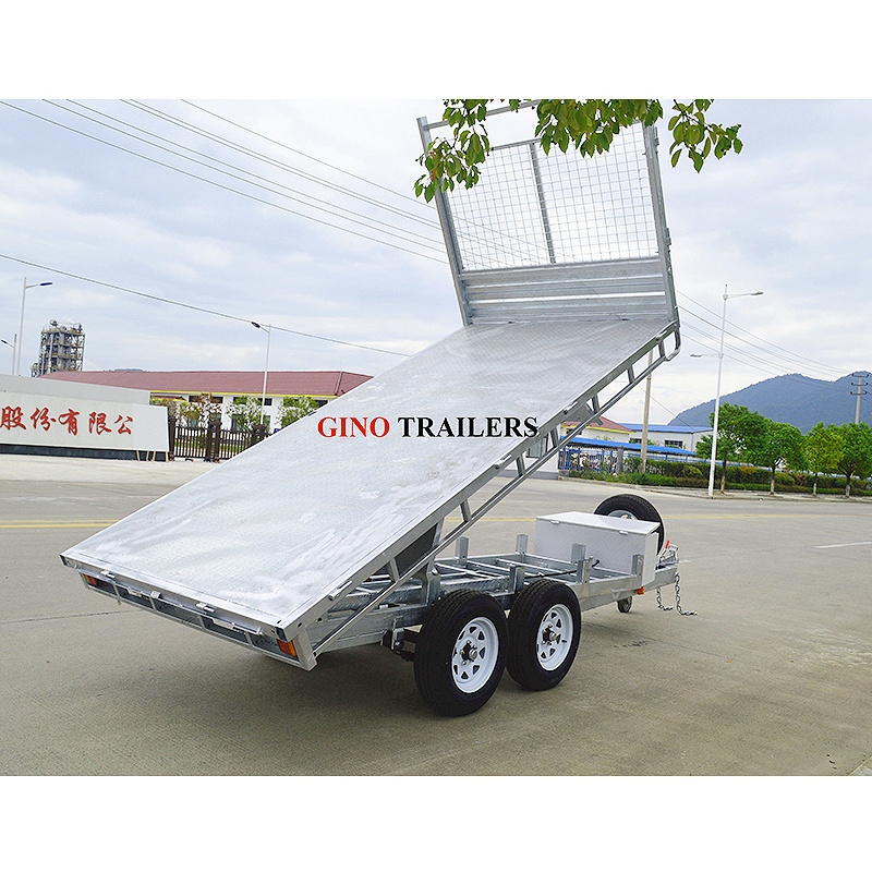 GINO Horse Trailer Ramp Drop Down Side Tipping Trailers Draw and Cross Bar