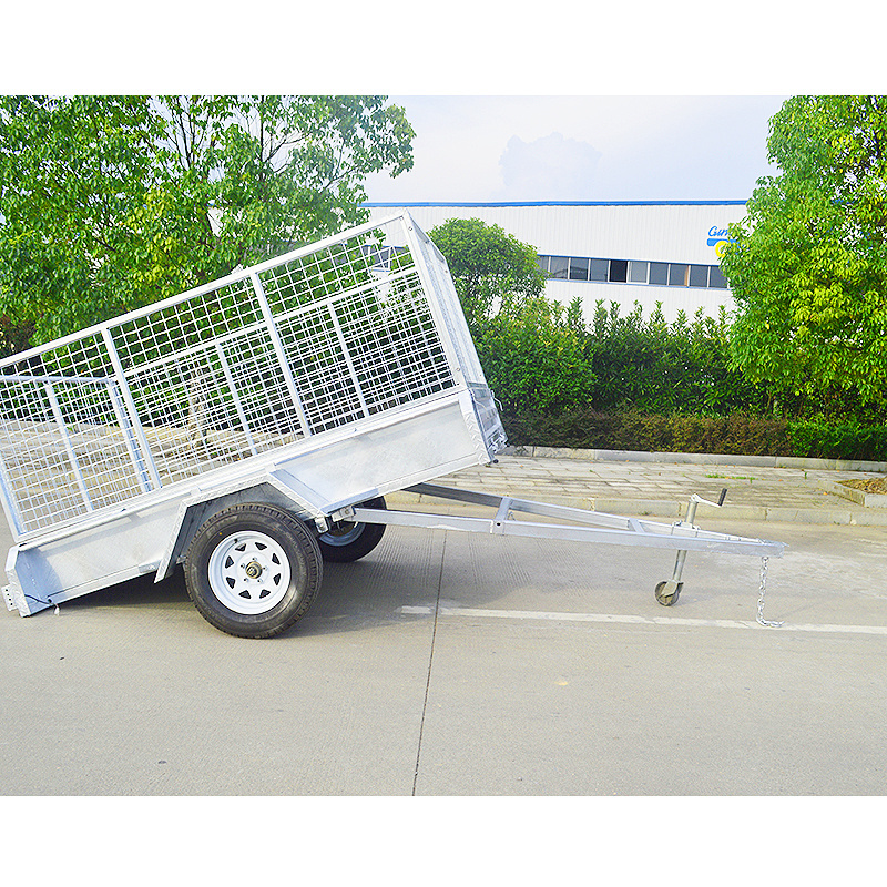 GINO Small Motorcycle Single Axle Full Welded Trailer 3 Rail