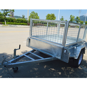 GINO 6ft x 4ft Multi Purpose Galvanised Cage Car Single Axle Trailer Bolted Mechanical Cow for Sale