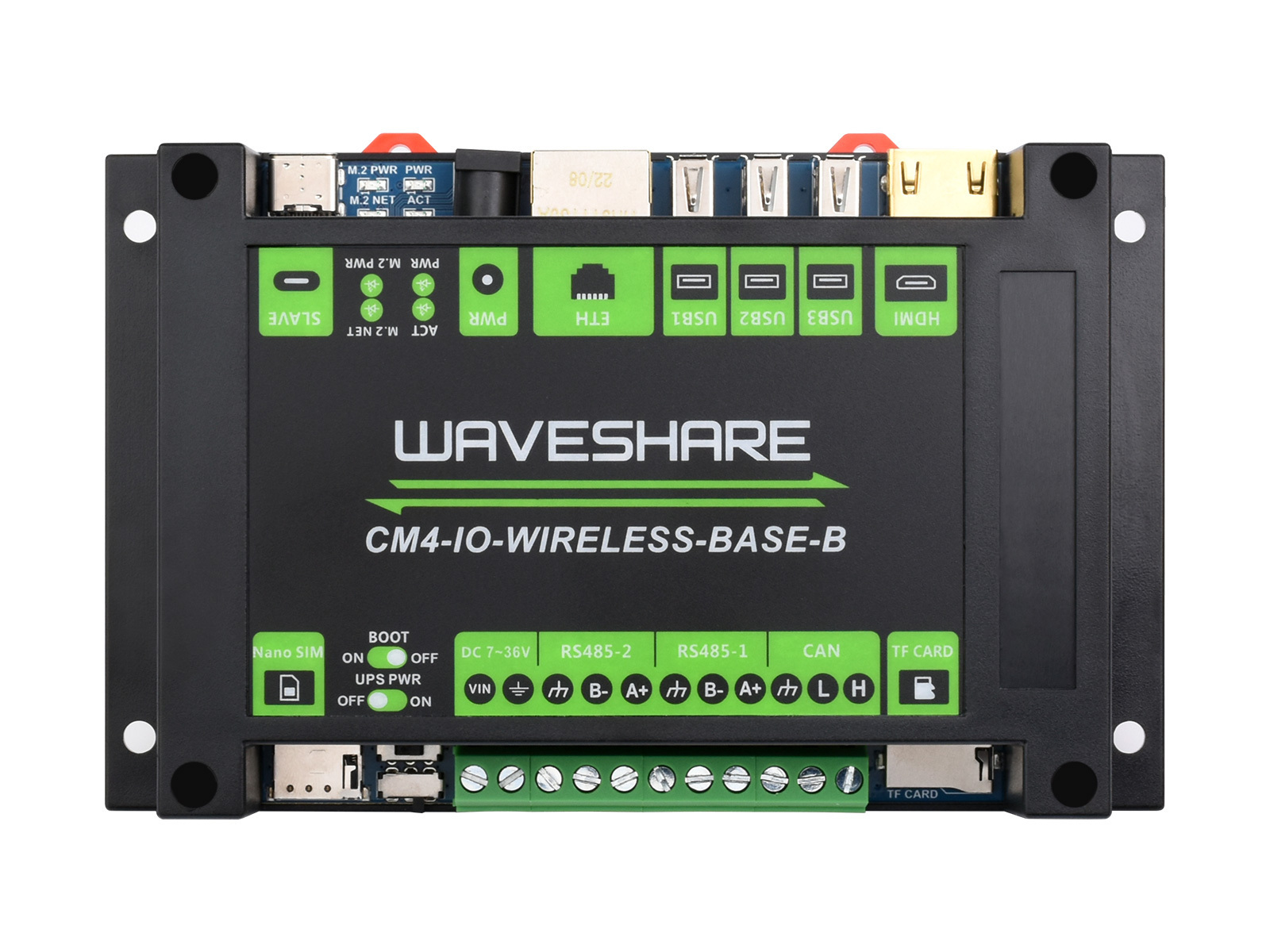 Waveshare Industrial IoT 5G/4G Wireless Expansion Module Designed for Raspberry Pi Compute Module 4, Onboard M.2 Slot