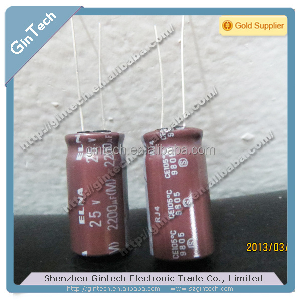 ELNA electrolytic capacitors 25V2200UF ELNA RJH 2200uf 25v radial capacitor