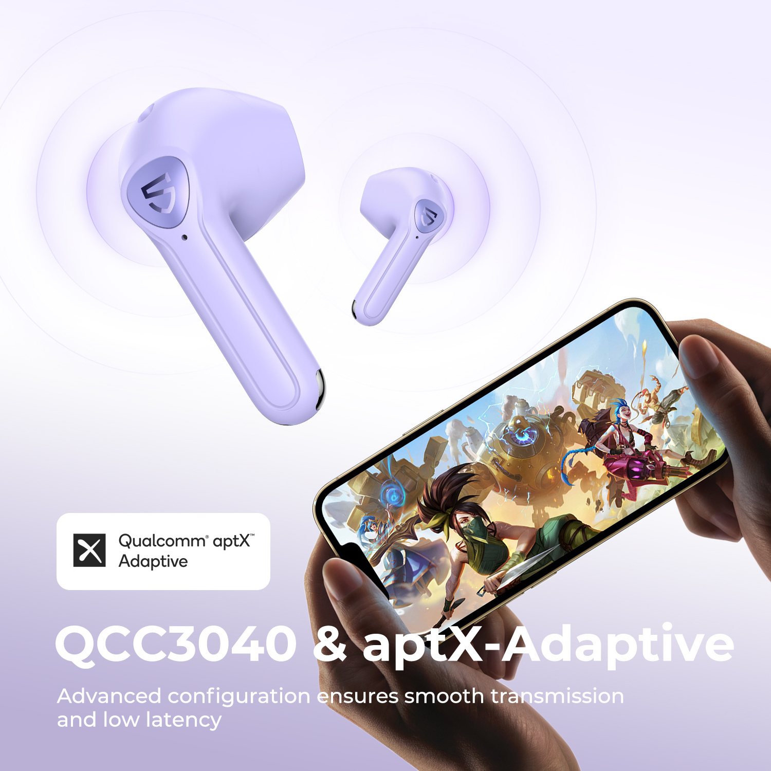 SOUNDPEATS Air 3 earphones headphones headsets QCC3040 APTX-adaptive CVC 8.0 TWS Mirroring Earbuds Game Mode