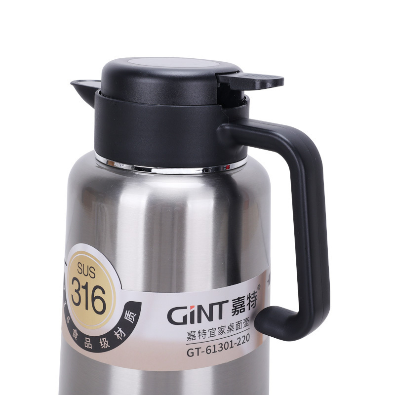 2200ML Double Wall Vacuum Insulated Flask Kettle Big Capacity 316 Stainless Steel Thermos Tea Coffee Pot