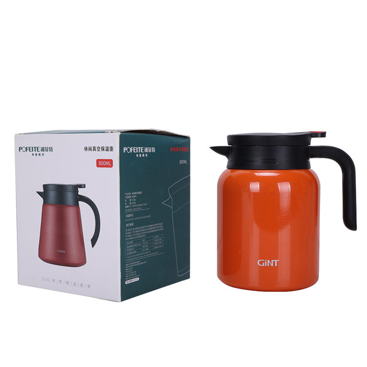 American European Style Insulated Vacuum Flask Tea Pot Arabic Coffee Thermos with Stainless Steel Liner