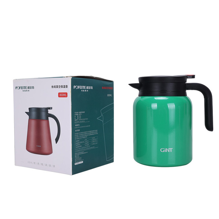 American European Style Insulated Vacuum Flask Tea Pot Arabic Coffee Thermos with Stainless Steel Liner