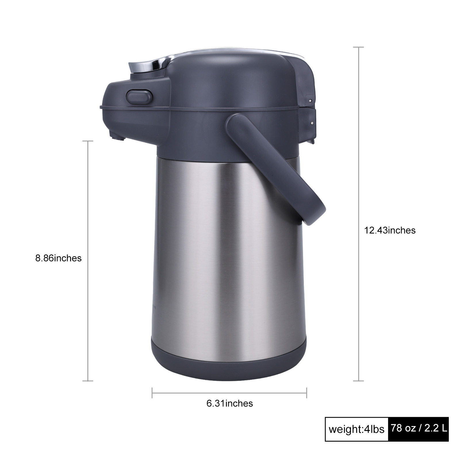 24 Hours Hot Cold Water Party Chocolate Drinks Stainless Steel Beverage Airpot Coffee Dispenser with Pump