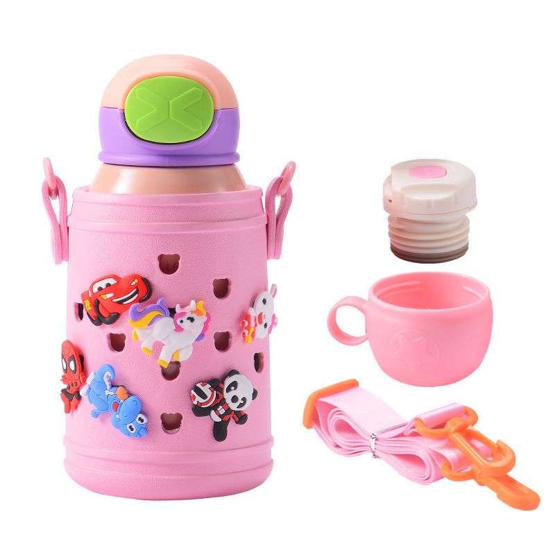 Single Wall Foldable Handle Coffee Travel Tea Cup 500Ml Titanium Camp Cute Water Bottle for Kids