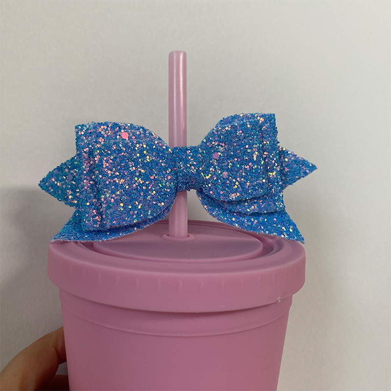 Durian cup Accessories Bow tie straw topper for decoration plastic mug tumbler bow (not include cup) straw topper