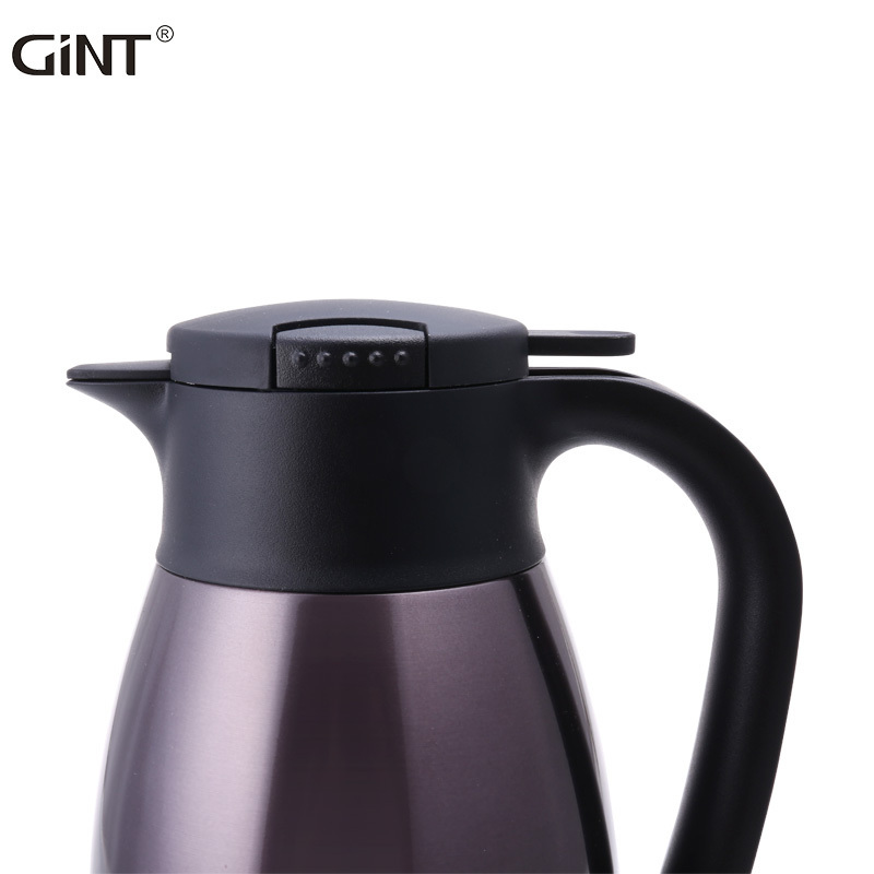 GiNT 1L 304 stainless steel food 2020 Quality insulated water coffee milk pot Thermal Coffee Carafe with Lid