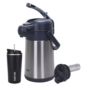 1.9L 2.2L Hot Cold Drink Coffee Stainless Steel Thermal Air Pump Jug Pot Beverage Dispenser Coffee Airpot