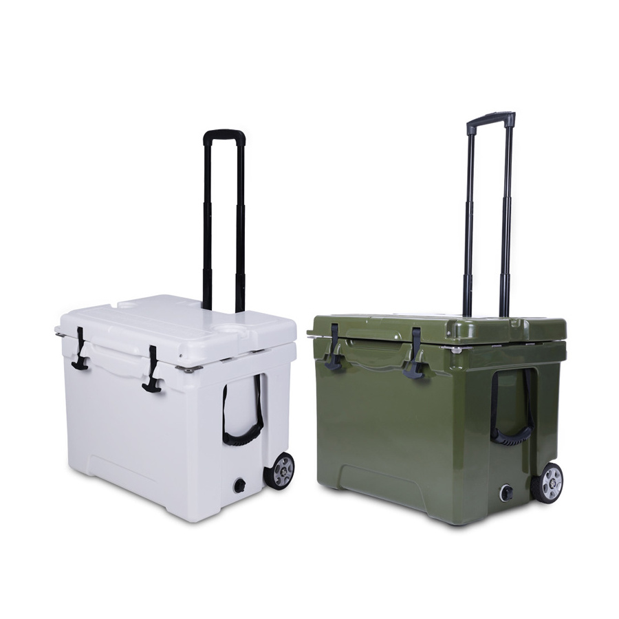 GINT 40L Custom Hard Beach Roto Molded Fishing Rotomolded Cooler Box On Wheels With Wheels