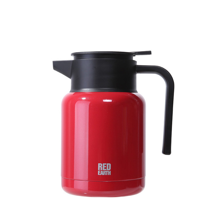 Wholesale 1.3L Red Stainless Steel Vacuum Thermal Office Hot Leakproof Water Tea Pot for Home