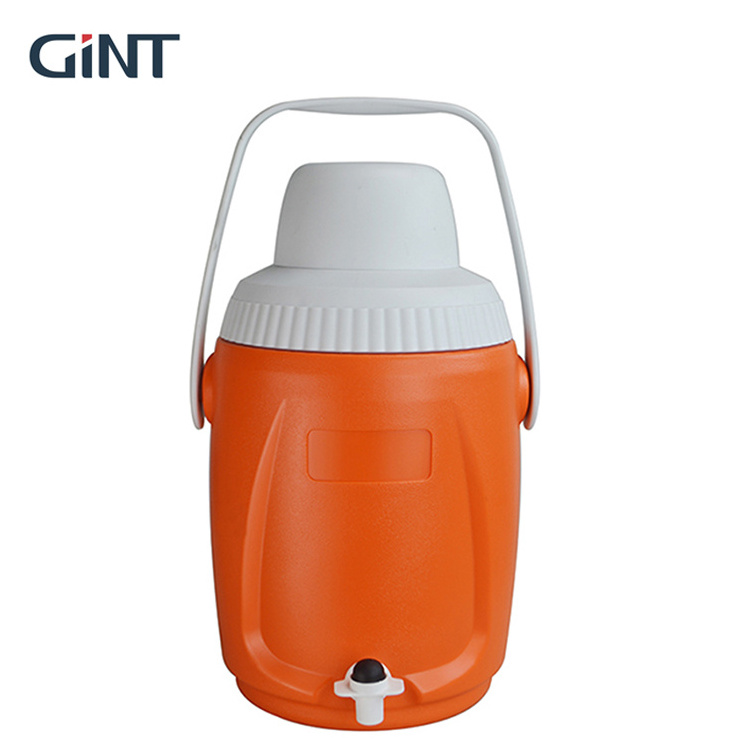 Gint 5L Cool Summer Plastic Double Wall Insulated Car Round Beer Wine Water Cooler Box Jug For Camping Outdoor