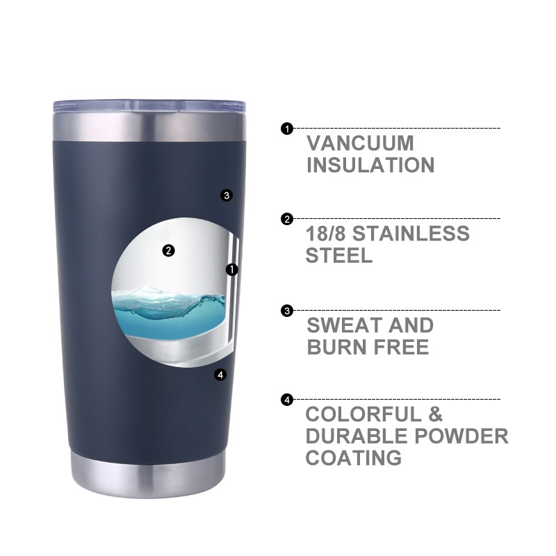 Gint Stainless Steel Tumbler Painting Double Wall Vacuum Insulated Travel Tumblr Coffee Mug Cup