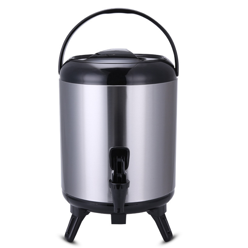 Gint Reusable thermal insulation stainless steel water dispenser double-layer milk tea bucket with foldable feet