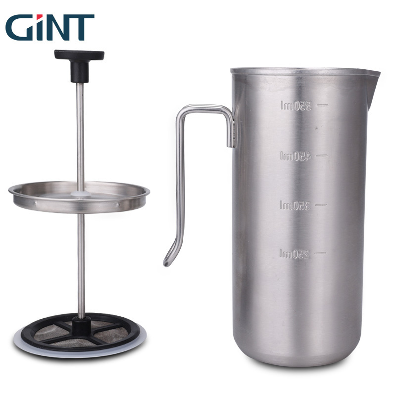 French Press Coffee Maker 304 Stainless Steel Coffee Press Filters System Heat Resistant Thickness Borosilicate Glass