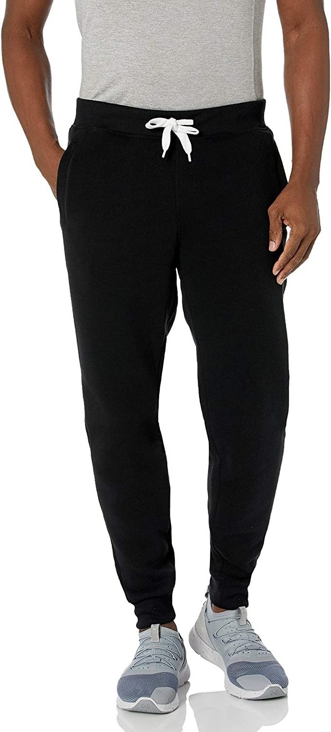 Men's Active Basic Jogger Fleece Pants new style loose men pants