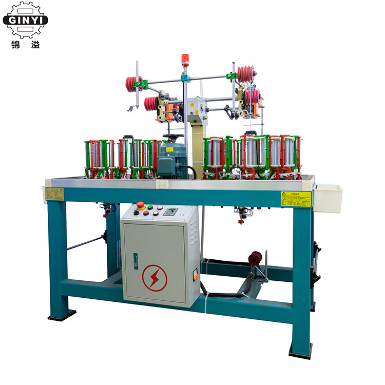 GINYI Factory high speed simple structure braiding machine shoelace knitting machine sewing braided round elastic cord for rope