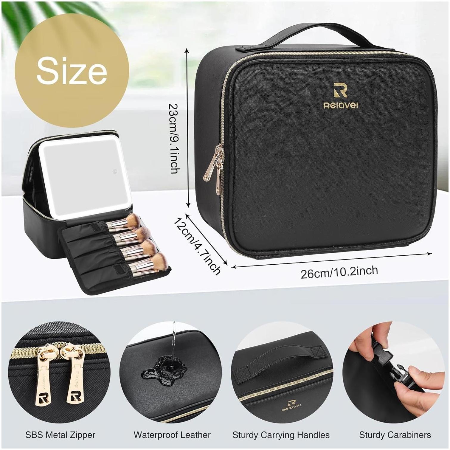 Travel Tote Bags Cotton Black Wholesale Clear Silicone Pu Leather Custom Plastic Zipper Mini Suitcase Shape Cosmetic Makeup Bag