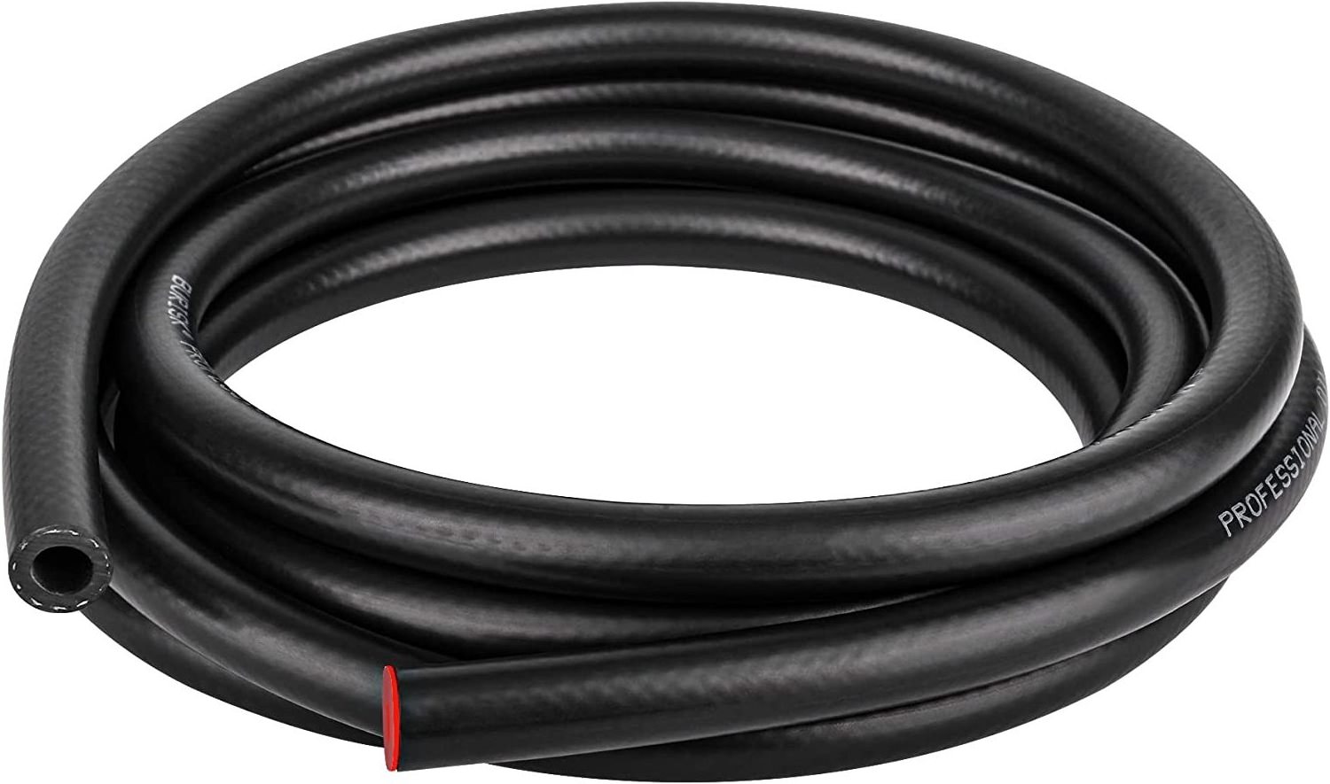 Flexible Rubber NBR Fuel Line Hose Black Nylon Reinforced Oil Gas Fuel Line Hose 5/16 Inch ID for Fuel System Engines Tube Hose