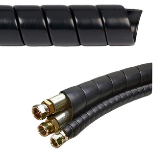 Heavy Duty Spiral Wrap HDPE Flexible Plastic Cable Sleeve Hose Protector