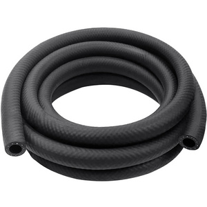 Flexible Rubber NBR Fuel Line Hose Black Nylon Reinforced Oil Gas Fuel Line Hose 5/16 Inch ID for Fuel System Engines Tube Hose