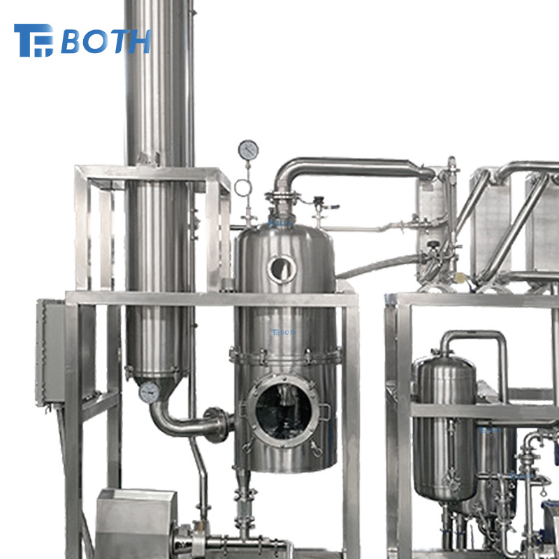 syrup multiple effect falling film evaporator solvent ecovery vacuum evaporator