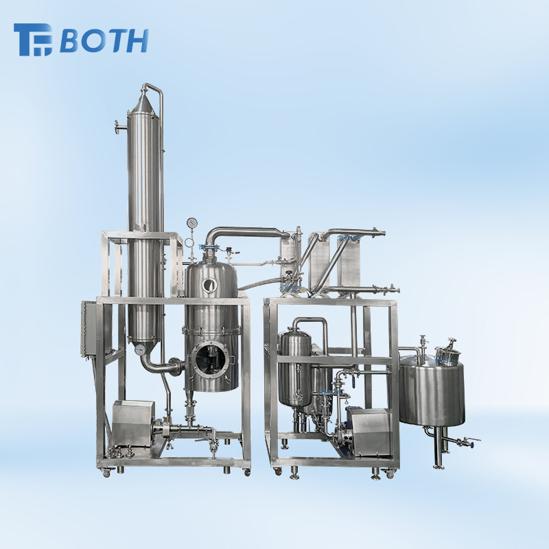 50l 100l 200l 300l single effectffe syrup falling film evaporator mvr evaporation in water treatment