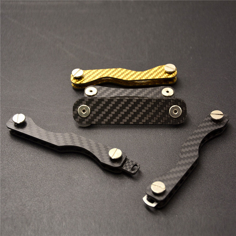 Custom Carbon Fiber Keychain Organizer Smart Key Holder