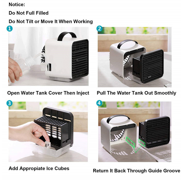 New Personal Cooler Fan USB Mini Portable Air Conditioner