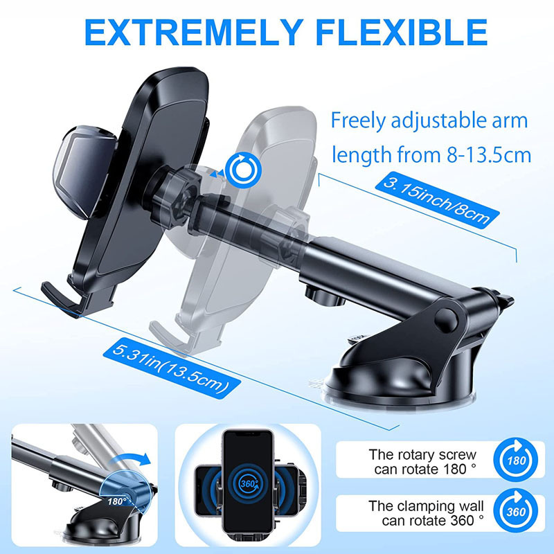 Auto Windshield Dash Mobile Phone Car Mount Holder for Cell Phones Apple iPhone 15 Pro Max Android Smartphone GPS