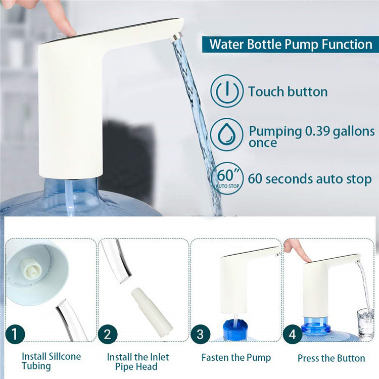 Battery Electric Water Dispenser Automatic Drinking Water Pump for 5 Gallon Bottle